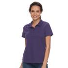 Petite Croft & Barrow&reg; Classic Solid Polo, Women's, Size: S Petite, Purple
