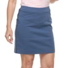 Women's Croft & Barrow&reg; Pull-on Super Stretch Skort, Size: 10, Med Blue
