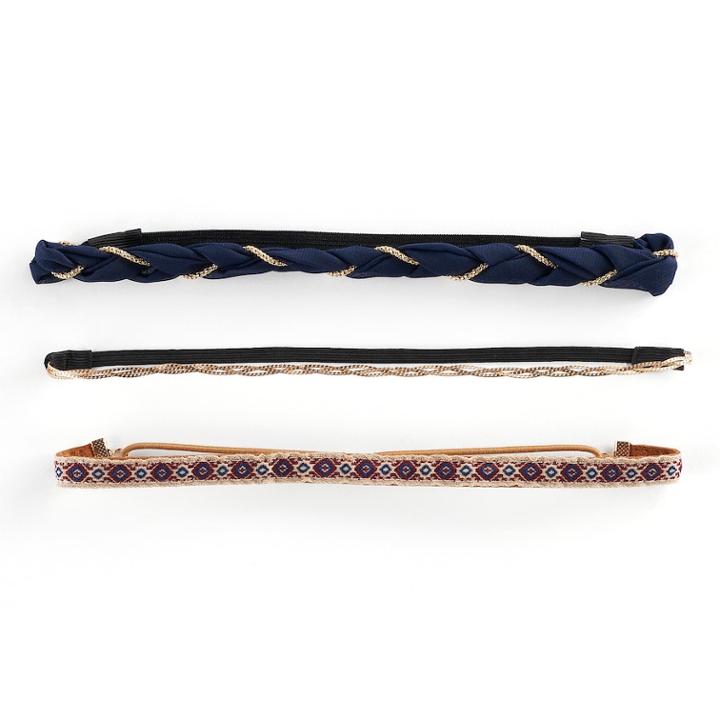 Mudd&reg; Braided & Tribal Headband Set, Blue