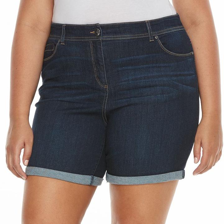 Plus Size Kate And Sam Jean Shorts, Women's, Size: 16 W, Blue Other