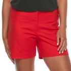 Women's Apt. 9&reg; Red Midi Shorts, Size: 4, Blue