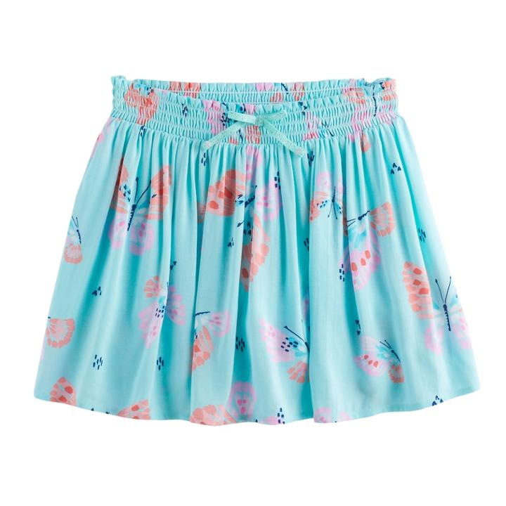 Girls 4-12 Sonoma Goods For Life&trade; Smocked Waist Skirt, Size: 4, Light Blue