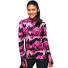 Women's Champion Thermatrix 1/4-zip Graphic Print Base Layer Top, Size: Small, Pink