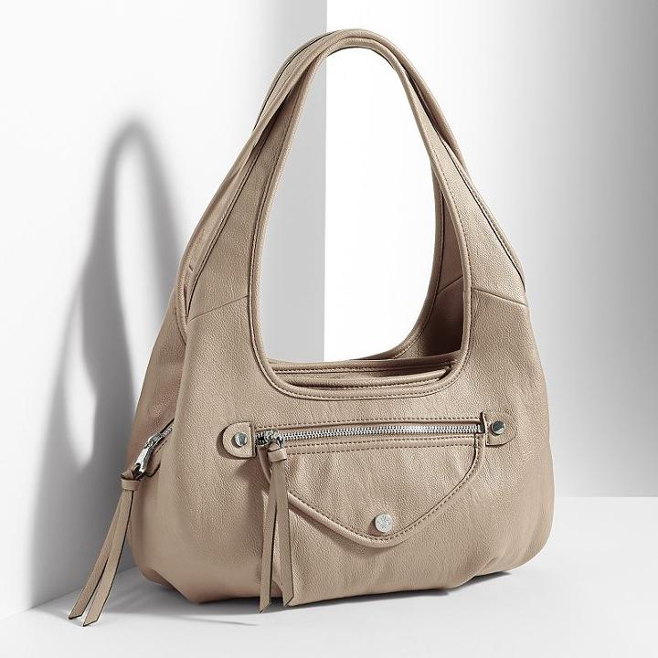 Simply Vera Vera Wang Sidekick Satchel, Women's, Med Beige