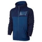 Men's Nike Colorblock Fleece Hoodie, Size: Large, Brt Blue