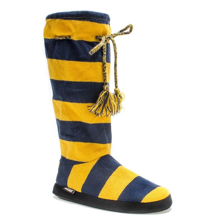 Muk Luks Game Day Women's Tall Slippers, Size: Medium, Blue (navy)