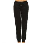 Women's White Mark Side-stripe Jogger Pants, Size: Small, Black
