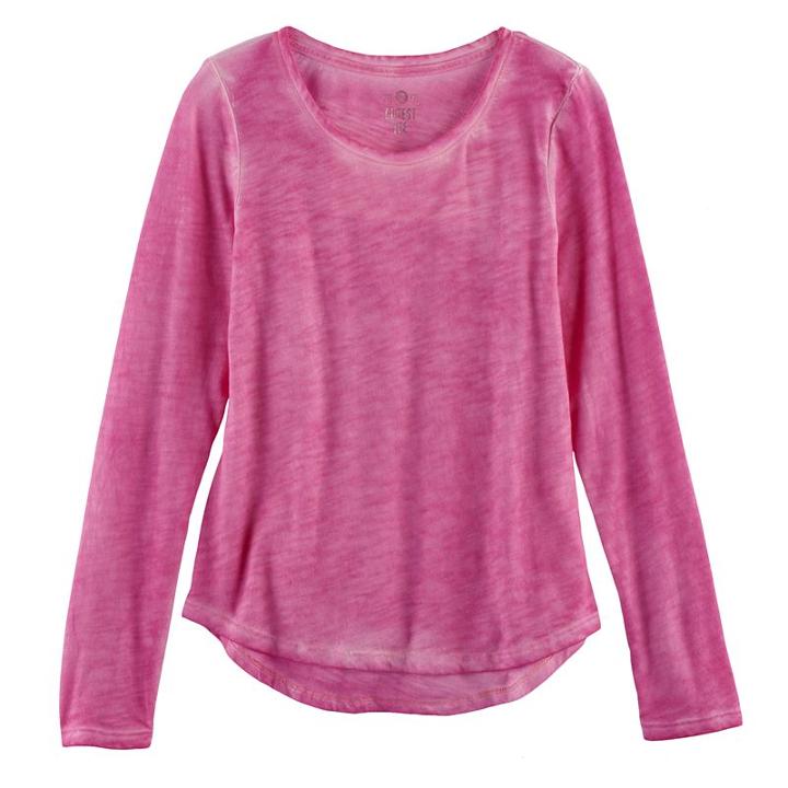 Girls 7-16 & Plus Size So&reg; Core Tee, Size: 14, Dark Pink