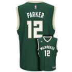 Adidas Men's Milwaukee Bucks Jabari Parker Replica Jersey, Size: Large, Dark Green