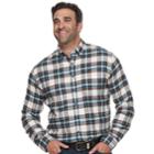 Big & Tall Croft & Barrow&reg; Regular-fit Flannel Woven Button-down Shirt, Men's, Size: Xxl Tall, Light Grey