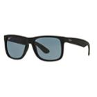 Ray-ban Justin Rb4165 55mm Rectangle Polarized Sunglasses, Adult Unisex, Grey (charcoal)