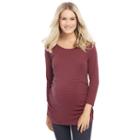 Maternity Oh Baby By Motherhood&trade; Ruched Raglan Tee, Women's, Size: Small, Red