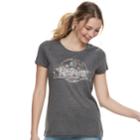 Juniors' Jurassic World Floral Logo Tee, Teens, Size: Small, Grey