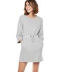 Women's Popsugar Drawstring French Terry Dress, Size: Medium, Dark Grey