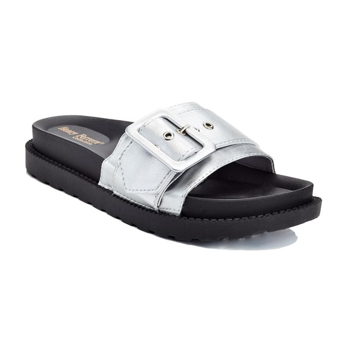 Henry Ferrera Hype Women's Slide Sandals, Size: Medium (8), Silver