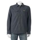 Men's Field & Stream Sherpa-lined Solid Shirt Jacket, Size: Medium, Dark Grey