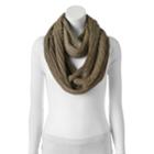 Apt 9&reg; Pleated Shine Infinity Scarf, Women's, Grey Other