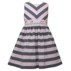 Girls 4-6x Jessica Ann Chambray Stripe Dress, Girl's, Size: 6x, Blue