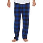 Men's 2-pack Patterned And Solid Microfleece Lounge Pants, Size: Large, Blue