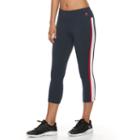 Women's Fila Sport&reg; Heritage Track Capri Leggings, Size: Small, Blue (navy)