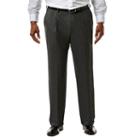 Big & Tall J.m. Haggar Premium Classic-fit Sharkskin Stretch Pleated Suit Pants, Men's, Size: 48x30, Med Grey