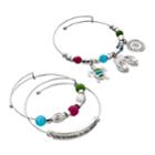 Life Is Better In Flip Flops Bangle Bracelet Set, Women's, Multicolor