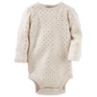 Baby Girl Oshkosh B'gosh&reg; Foil Heart Bodysuit, Size: 24 Months, Light Grey