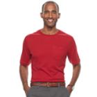 Men's Croft & Barrow&reg; Interlock Pocket Performance Tee, Size: Large, Med Red