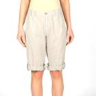 Women's Larry Levine Linen-blend Convertible Capris, Size: 8, Brt Blue