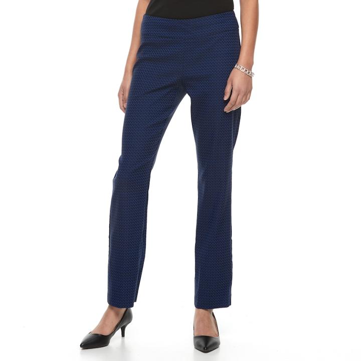Women's Dana Buchman Slimming Pull-on Pants, Size: Xl, Med Blue