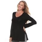 Maternity A:glow V-neck Sweater, Women's, Size: L-mat, Black