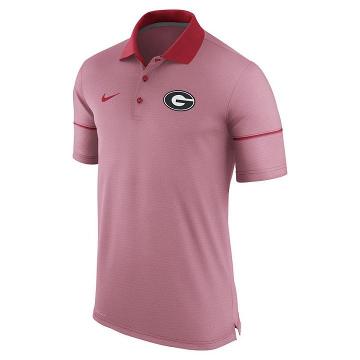 Men's Nike Georgia Bulldogs Champ Drive Dri-fit Polo, Size: Xl, Red