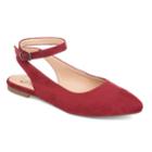 Journee Collection Preea Women's Flats, Size: 12, Red