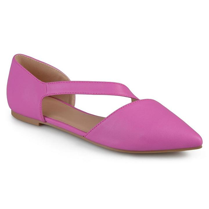Journee Collection Landry Women's Pointed Flats, Girl's, Size: 11, Brt Pink