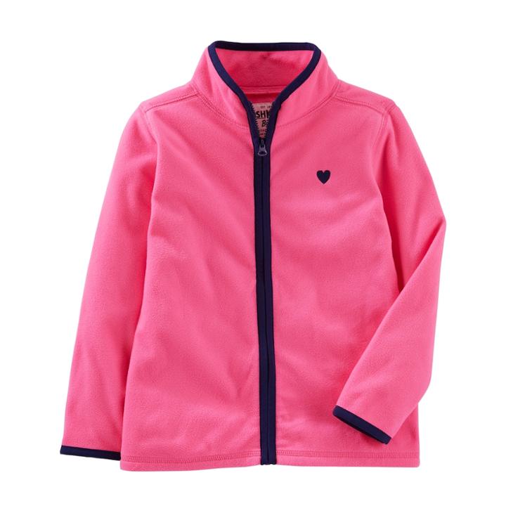 Girls 4-12 Oshkosh B'gosh Microfleece Zip Jacket, Size: 6, Pink
