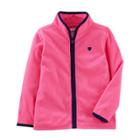 Girls 4-12 Oshkosh B'gosh Microfleece Zip Jacket, Size: 6, Pink