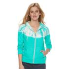 Women's Sonoma Goods For Life&trade; Tie-dye French Terry Hoodie, Size: Small, Turquoise/blue (turq/aqua)