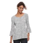 Women's Croft & Barrow&reg; Bell Sleeve Peasant Top, Size: Small, Med Beige