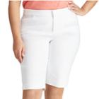 Plus Size Chaps Stretch Cotton-blend Short, Women's, Size: 16 W, White
