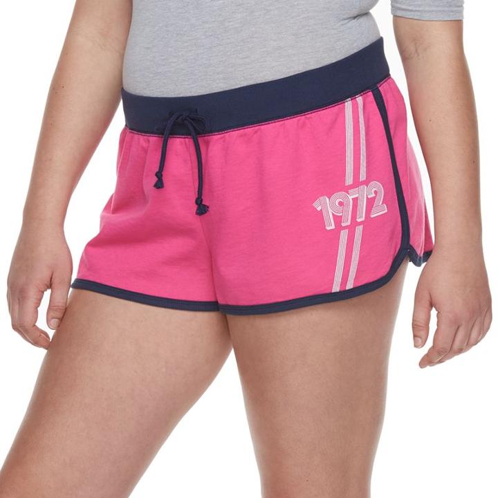 Juniors' Plus Size So&reg; Beach Squad French Terry Shorts, Size: 1xl, Med Pink