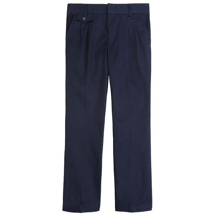 Girls 7-20 & Plus Size French Toast School Uniform No Wrinkle Pleated Pants, Girl's, Size: 14, Blue (navy)