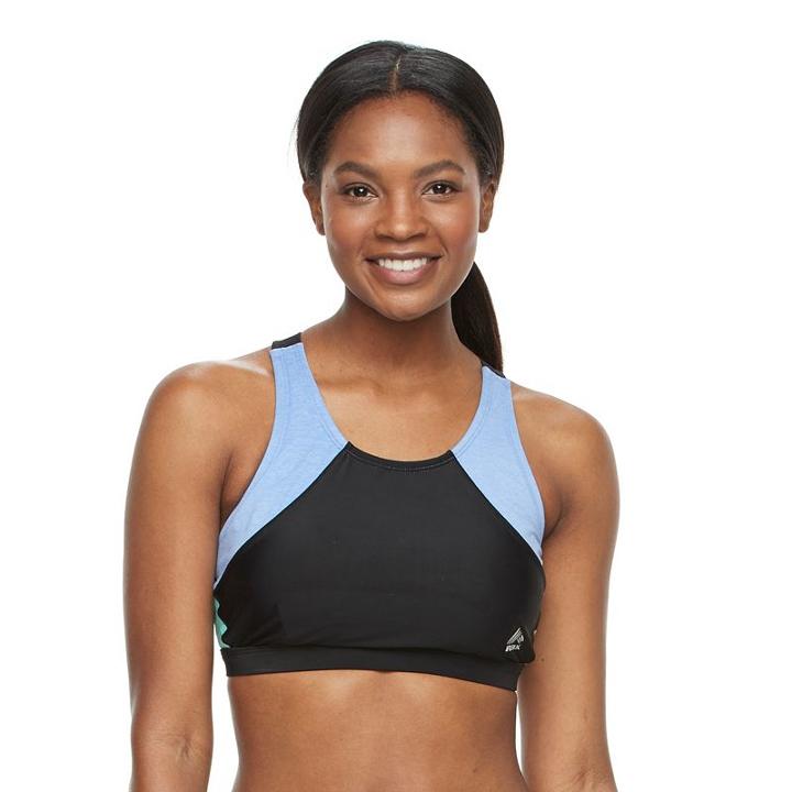 Women's Rbx Colorblock Bikini Top, Size: Large, Blue