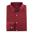 Men's Croft & Barrow&reg; Slim-fit Easy Care Spread-collar Dress Shirt, Size: 17-32/33, Dark Red