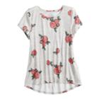 Girls 7-16 So&reg; Short Sleeve Tunic Tee, Size: 14, Silver