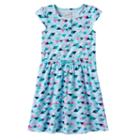 Girls 4-10 Jumping Beans&reg; Patterned Henley Dress, Girl's, Size: 10, Med Blue