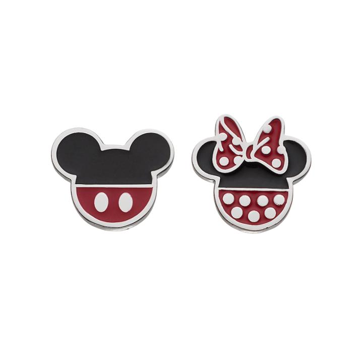 Disney's Mickey & Minnie Mouse Kids' Stud Earrings, Women's, Black