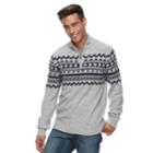 Men's Urban Pipeline&reg; Geo-pattern Quarter-zip Sweater, Size: Xl, Med Grey