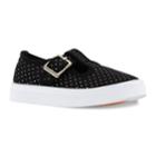 Oomphies Olivia Toddler Girls' Sneakers, Size: 4 T, Black