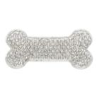 Pet Friends Simulated Crystal Bone Pin, Women's, Silver