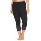 Gaiam, Plus Size Om Yoga Capris, Women's, Size: 1xl, Red Overfl